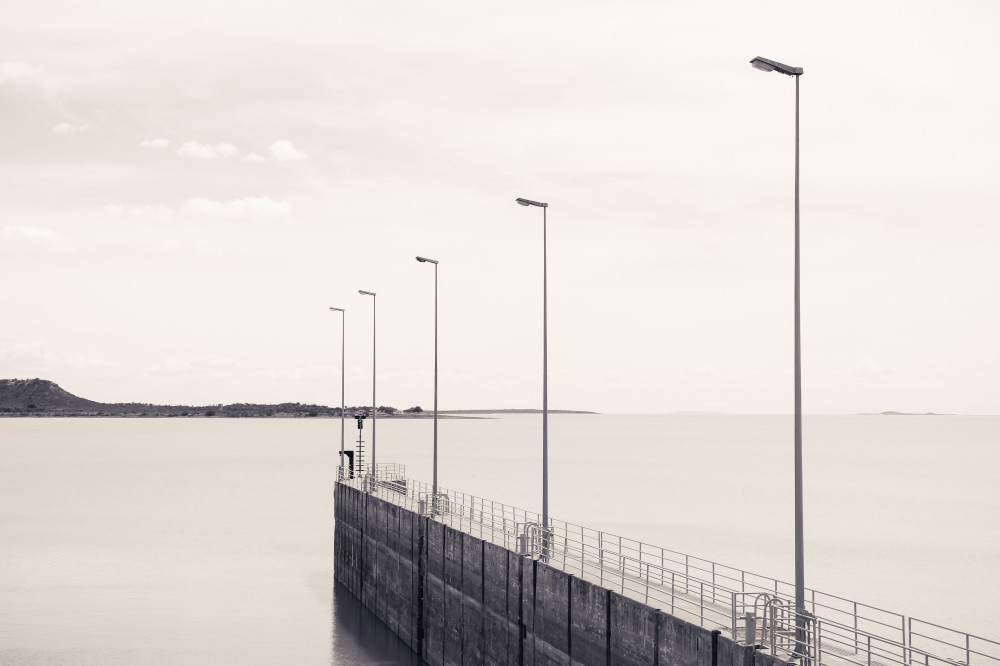 Public Domain Images – .com – Water Ocean Pier Dock Light Pole Sky