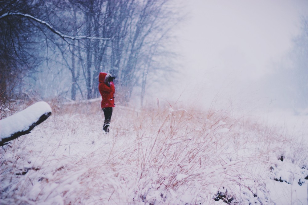 Public Domain Images – Winter Snow Red Jacket