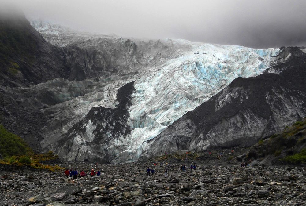 Winter Mountain Glacier Grey Blue